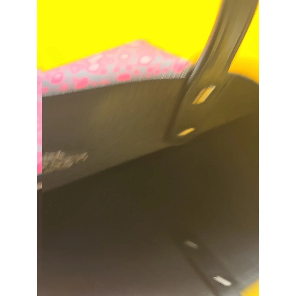 Coach City Tote Crossgrain Leather Pop Floral Print Navy Pink Handbag F66915 - Picture 7 of 10